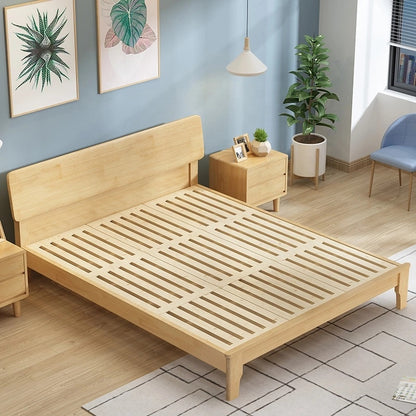Solid Wood Designs king Queen Size Bed Room Set Modern Bedroom Furniture Wood Bed with Storage