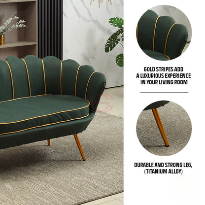 Smooth Soft Fabric Sofa Living Room 1/2/3 Seater Sofa +Pillow