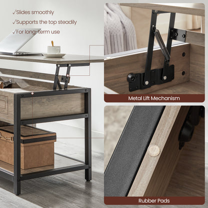 Living Room Furniture Extendable Lift up Center Table Multifunctional Lift Top Coffee Table With Storage