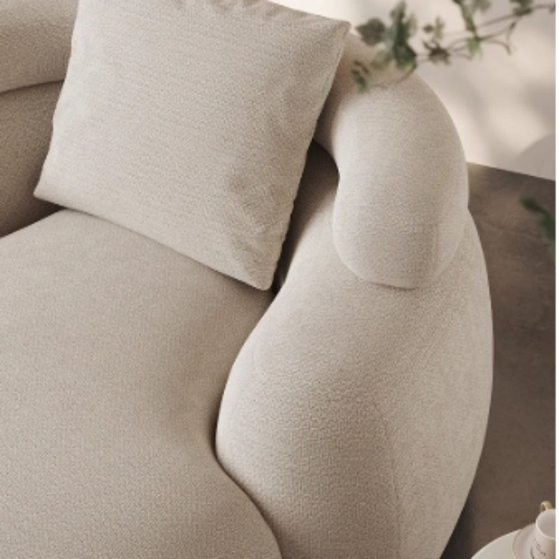 Design Single Person Sofa Italian Minimalist Modern Fabric Sofa Chair Balcony Hotel Apartment Villa Living Room Sofa