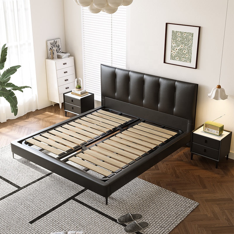 Bed Room Furnitures Queen Size Modern King Synthetic Leather Bed
