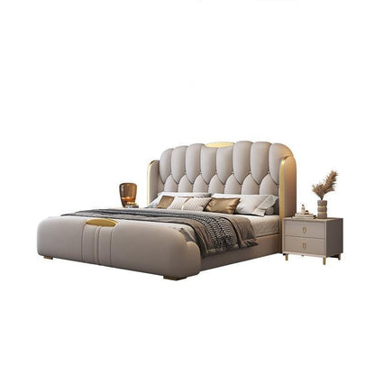 Wooden Frame king Queen Size Fashion Design Good Quality Wholesale Up-holstered  Bed