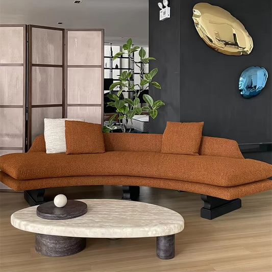 Home Furniture Hotel Villa Apartment Living Room Modern Designer Curve Sofa Set