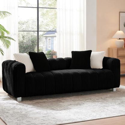 Durable Fabric Sofa with 5 Pillows 3-Seater Sectional Sofa
