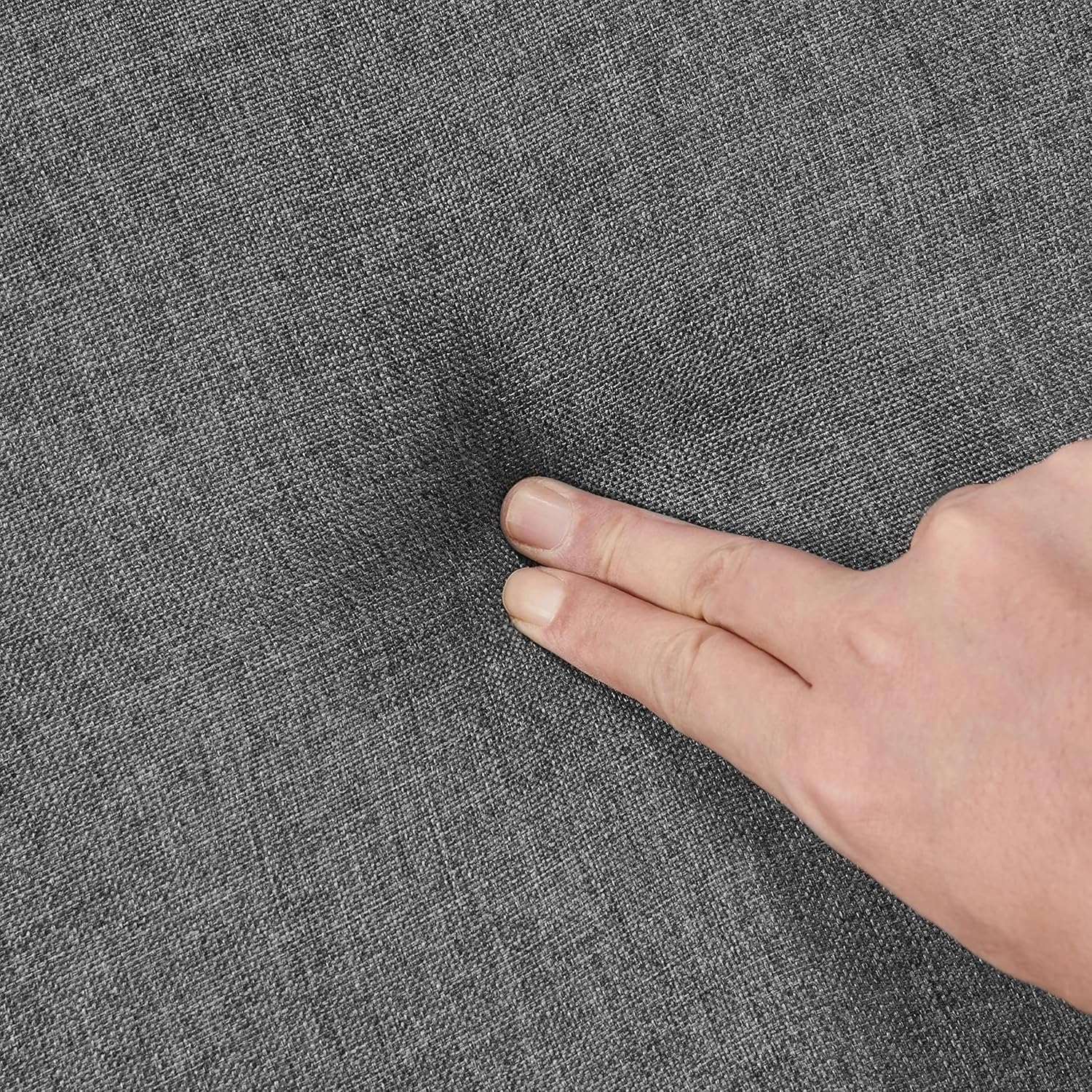 Yaheetech Wingback Chair Modern Wooden Legs Armchair Upholstered TV Chair with Armrests Single Sofa Seat Comfort Dark Grey