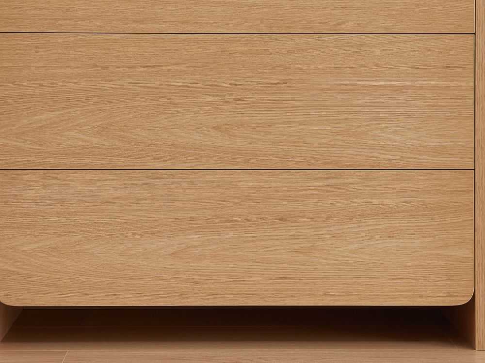 Home Furniture  Oak Wooden Chest of Drawer Storage Drawer Cabinet 3 Chest of Drawers