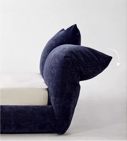 Comfortable Furniture Wooden Queen Bed Frame Fabric Upholstered king Size Bed