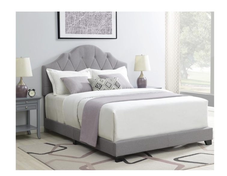 Upholstered Platform Ottoman Fabric Storage Wooden Double Full Twin king Queen Size Bed Frame