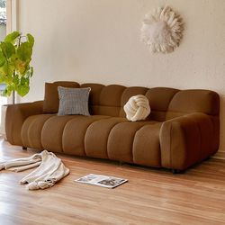 Home Living Room Furniture 2 & 3 Seater Velvet Cloth Sofa Set with Sponge Filling