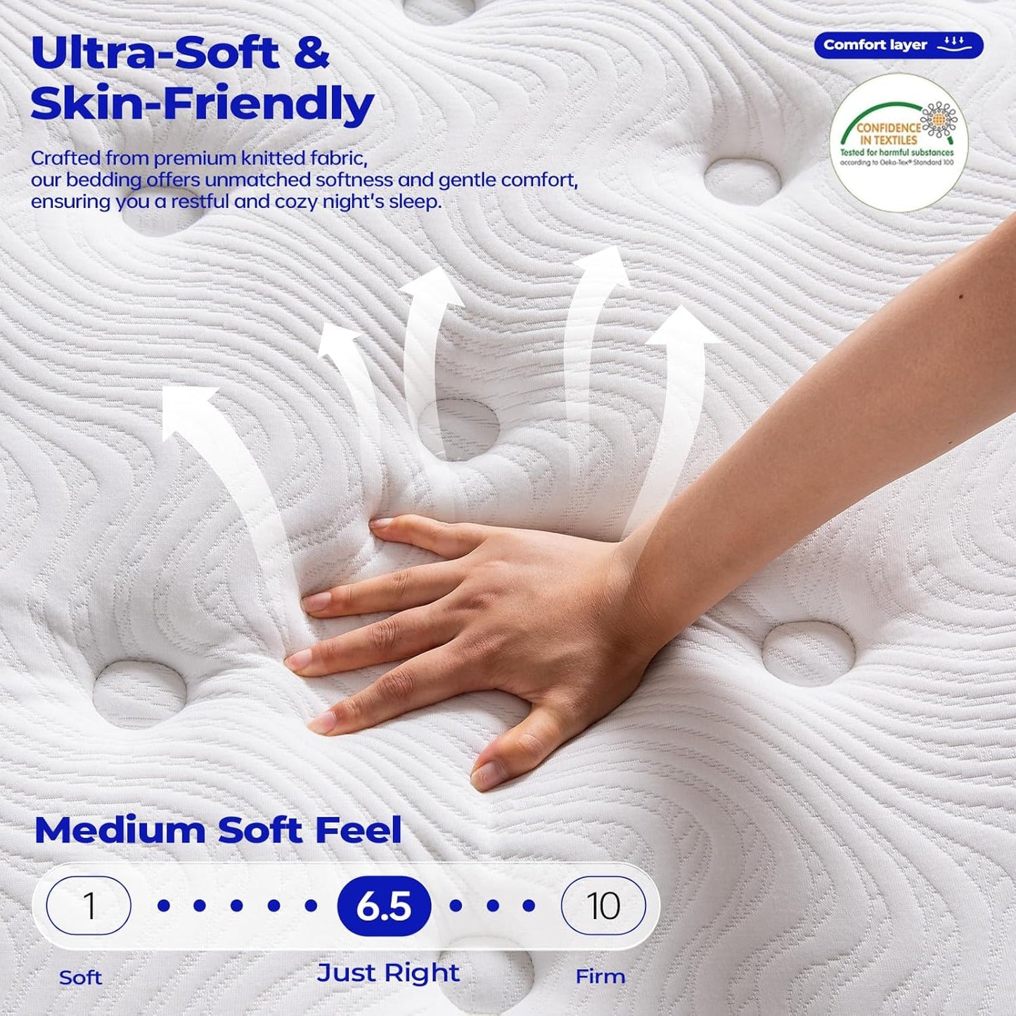 Bed Mattress Individually Wrapped Inner Spring Latex Convertible Mattress