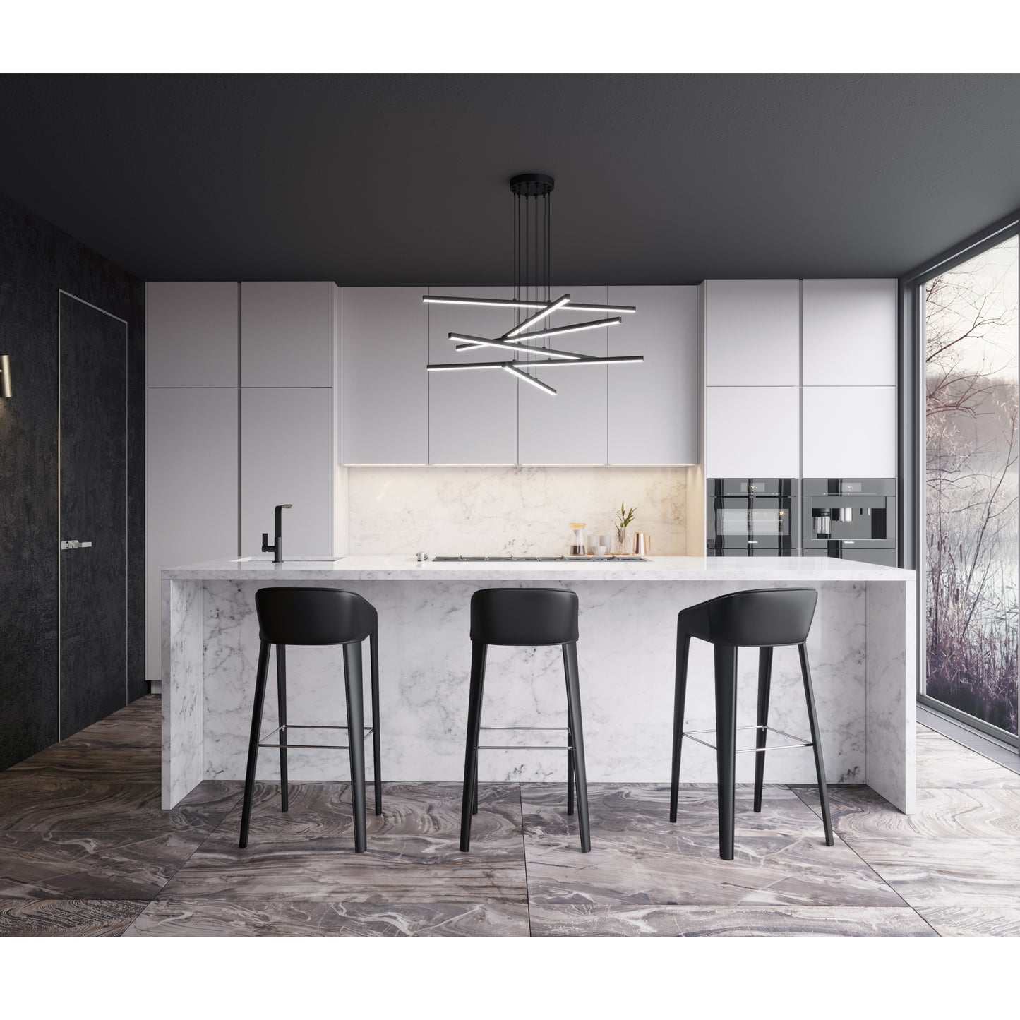 Custom Kitchen Kitchen with Island Modern Luxury Kitchen Design Cabinet