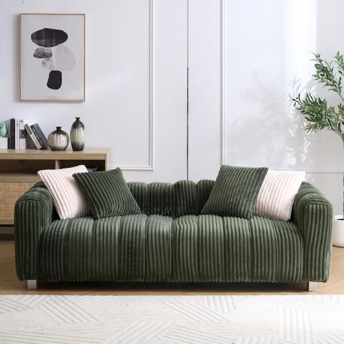 Durable Fabric Sofa with 5 Pillows 3-Seater Sectional Sofa