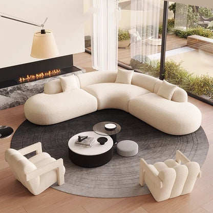 Curved Sectional Sofa Modern Leisure Living Room High-end Internet Celebrity Set