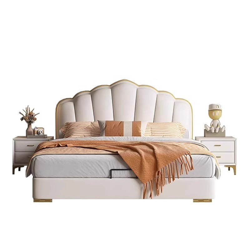 Modern Luxury French Style King Size  and Queen Size Girl Style Leather Bed