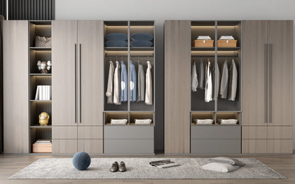Simple Wardrobe Design Armoire En Bois for Bedroom Closet Storage and Organization