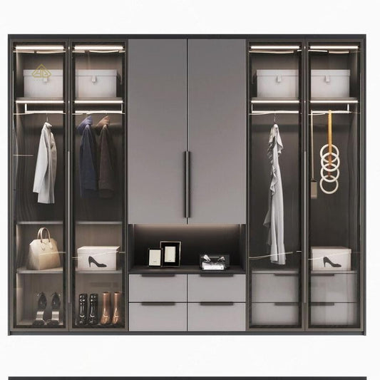Simple Wardrobe Design Armoire En Bois for Bedroom Closet Storage and Organization