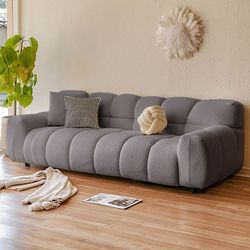 Home Living Room Furniture 2 & 3 Seater Velvet Cloth Sofa Set with Sponge Filling