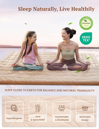 Floor Mattress Futon Mattress Queen Size Thicken Roll Camping Mattress