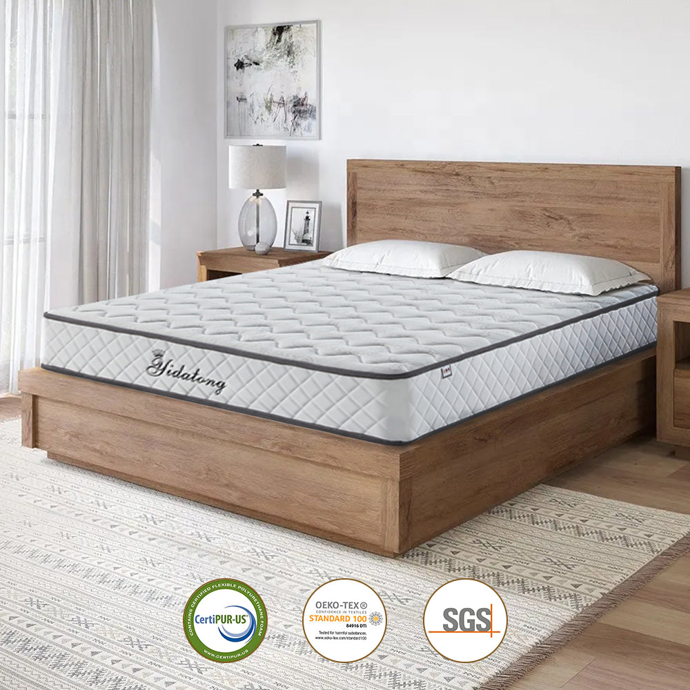 Double King Mattress Queen Size Memory Pocket Spring & Latex Foam Mattress