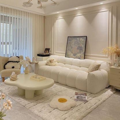 Home Living Room Furniture 2 & 3 Seater Velvet Cloth Sofa Set with Sponge Filling