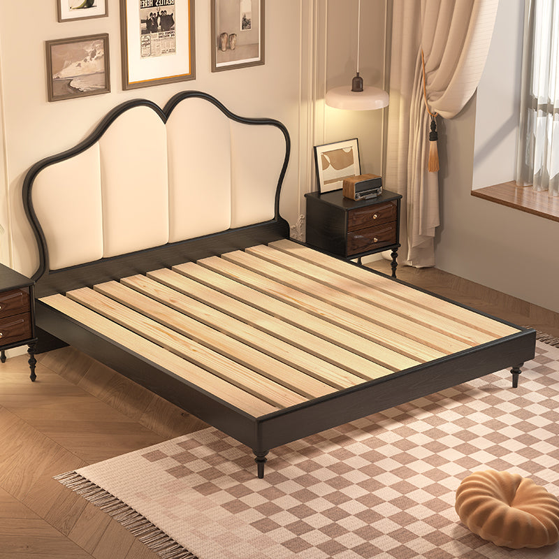 Wood Frame King Size Bed Set Leather Double Queen Wooden Bedroom Furniture