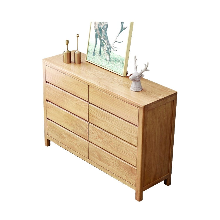 Nordic style cabinet table oak effect wooden drawer organiser