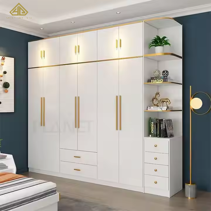 Home Furniture Durable Wooden Bedroom Cabinet Bedroom Wardrobe