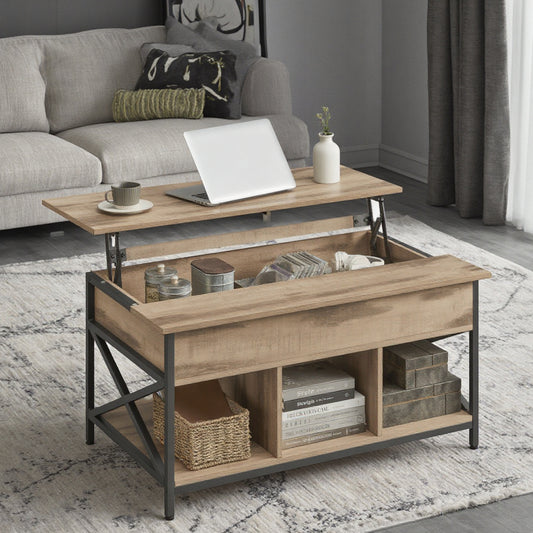 Lift Top Coffee Table  Living Room Home Furniture with Hidden Compartment Storage Shelf Coffee Table