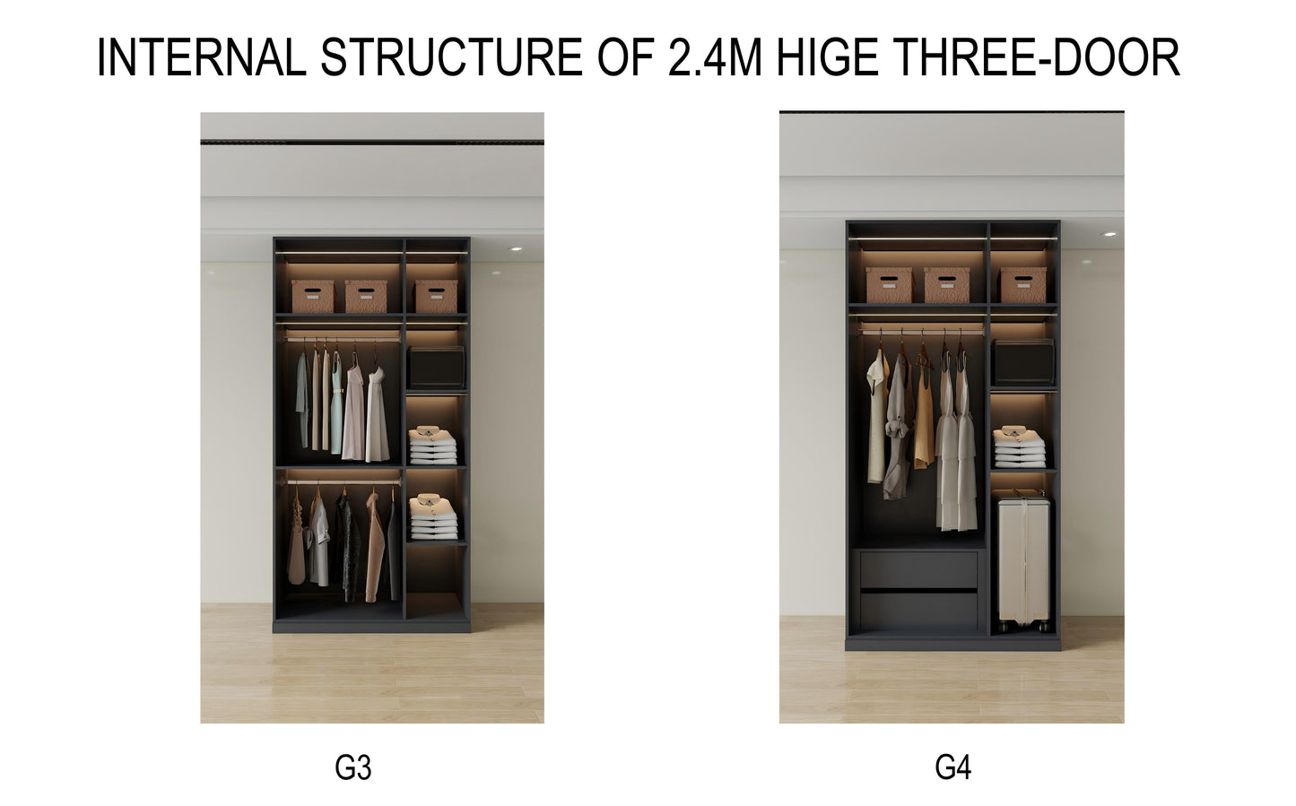 Adjustable Design for Home Living Decoration Walk-in Wardrobe Closet with Doors