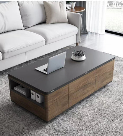 Modern Lift Top Coffee Table Multi Functional Smart Coffee Table With 3 Drawers