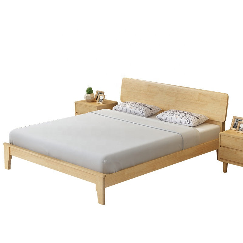 Solid Wood Designs king Queen Size Bed Room Set Modern Bedroom Furniture Wood Bed with Storage
