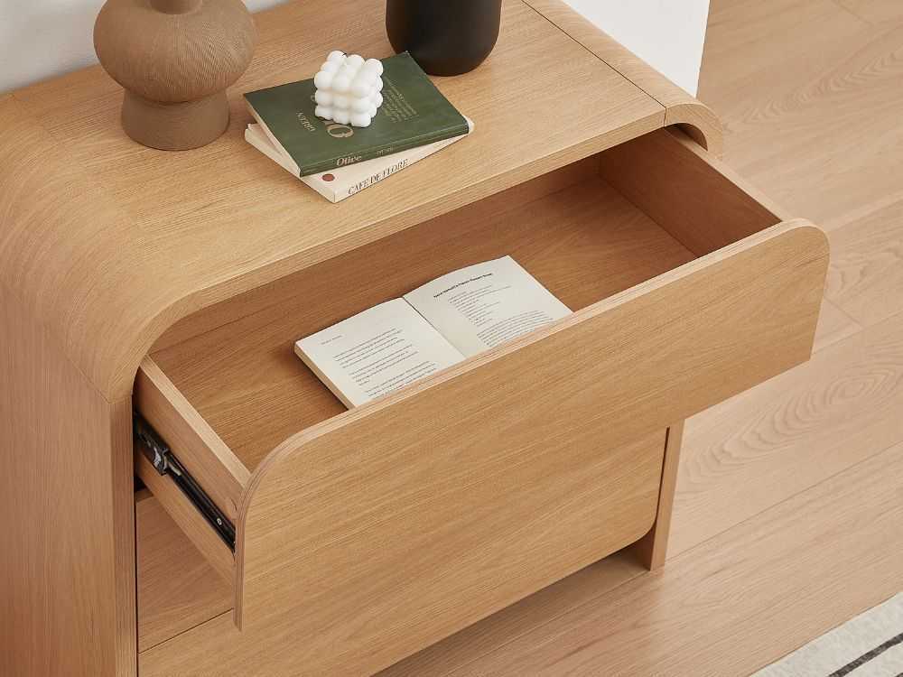 Home Furniture  Oak Wooden Chest of Drawer Storage Drawer Cabinet 3 Chest of Drawers