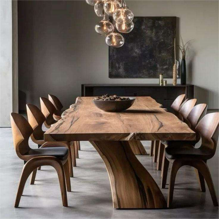 Customized Solid Wood Home Dining Room 4~6 Seater Dining Table Office Desk Set