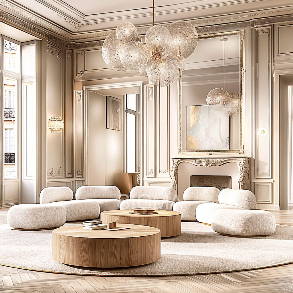 Complete Furniture Living Room Sofa Sets Fabric Villa Sofa Set