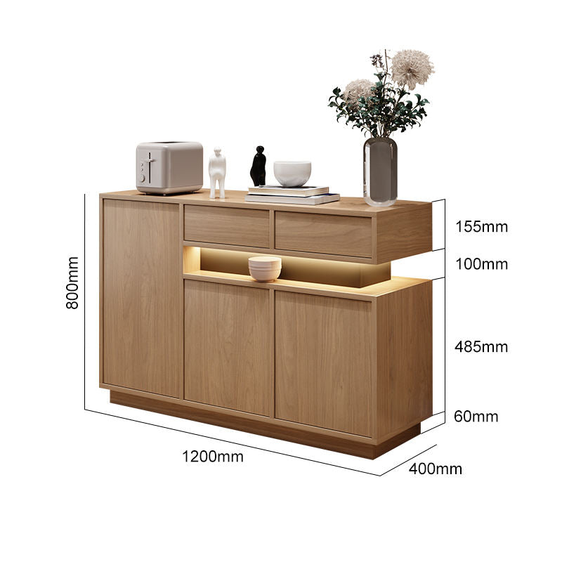 Simple Wood Sideboard for Living Room and Dining Storage in Kitchen or Entrance Hall