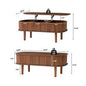 Lift Tabletop Coffee Table Base Table with 3 Compartments Storage