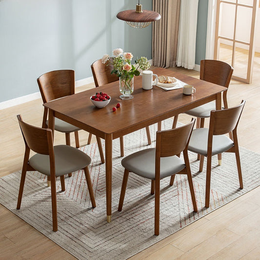 4/6 Seater Long Wood Chair Square Wooden Dining Table