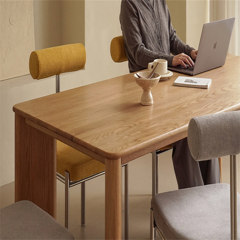 Dining Table Modern Design Simple Log Square Large Board Table Ash Wood Home Long Workbench