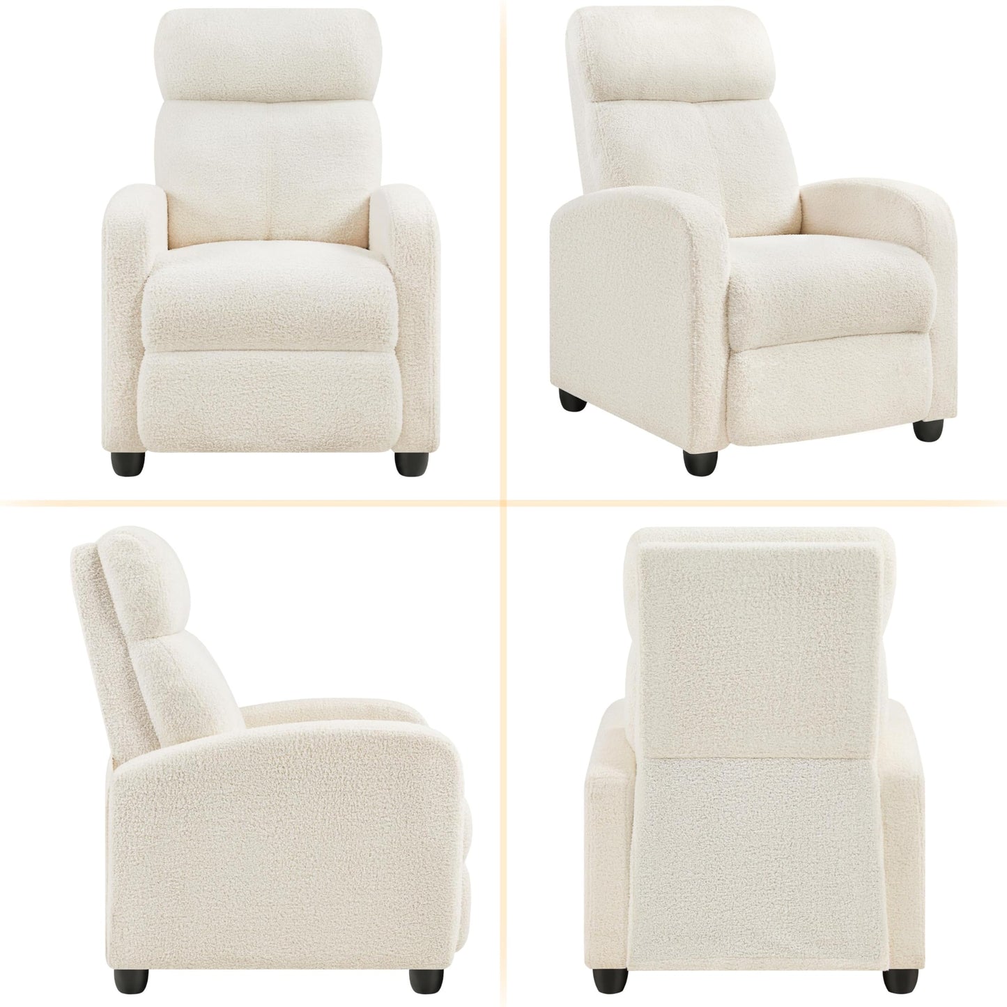 Fabric Chair Home Theater Seatting Adjustable Modern Single Reclining Chair Single Sofa